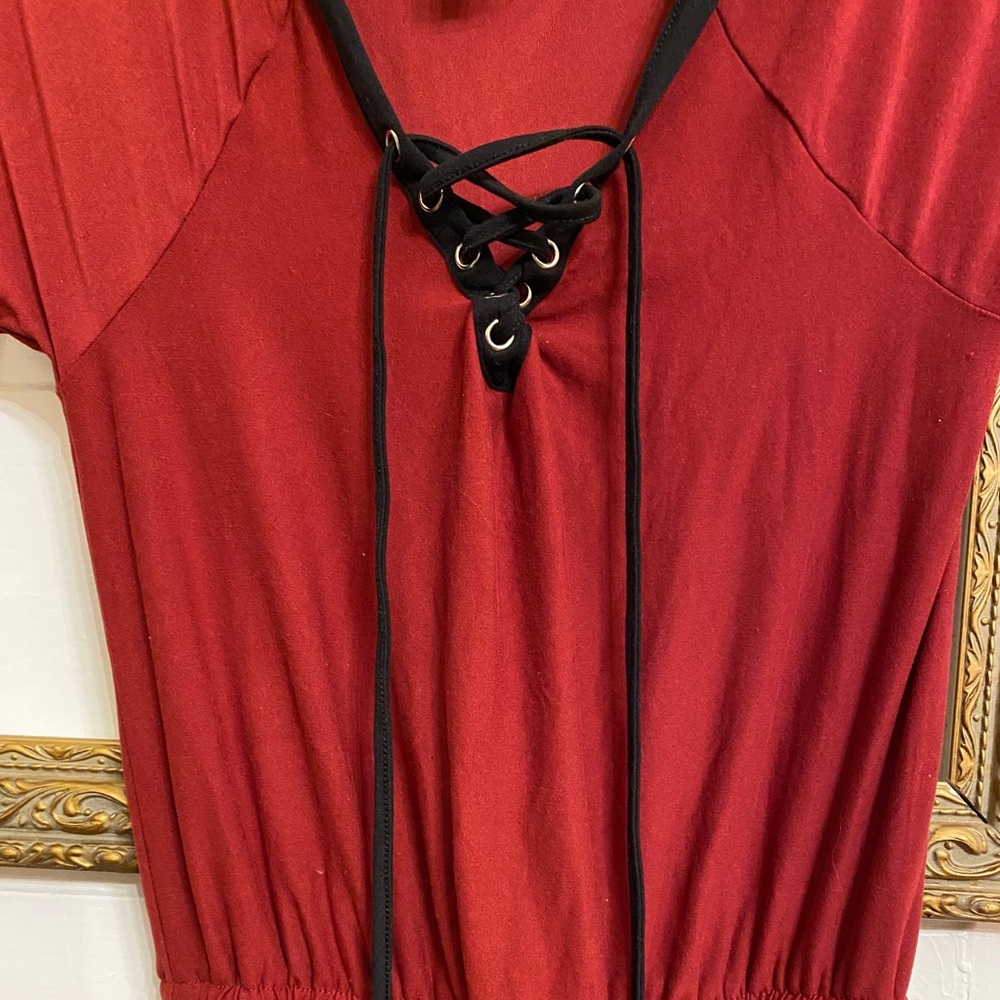 Sporty Burgundy Jumpsuit